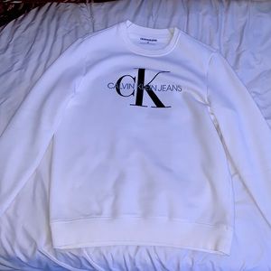 White Calvin Klein Men’s Crewneck